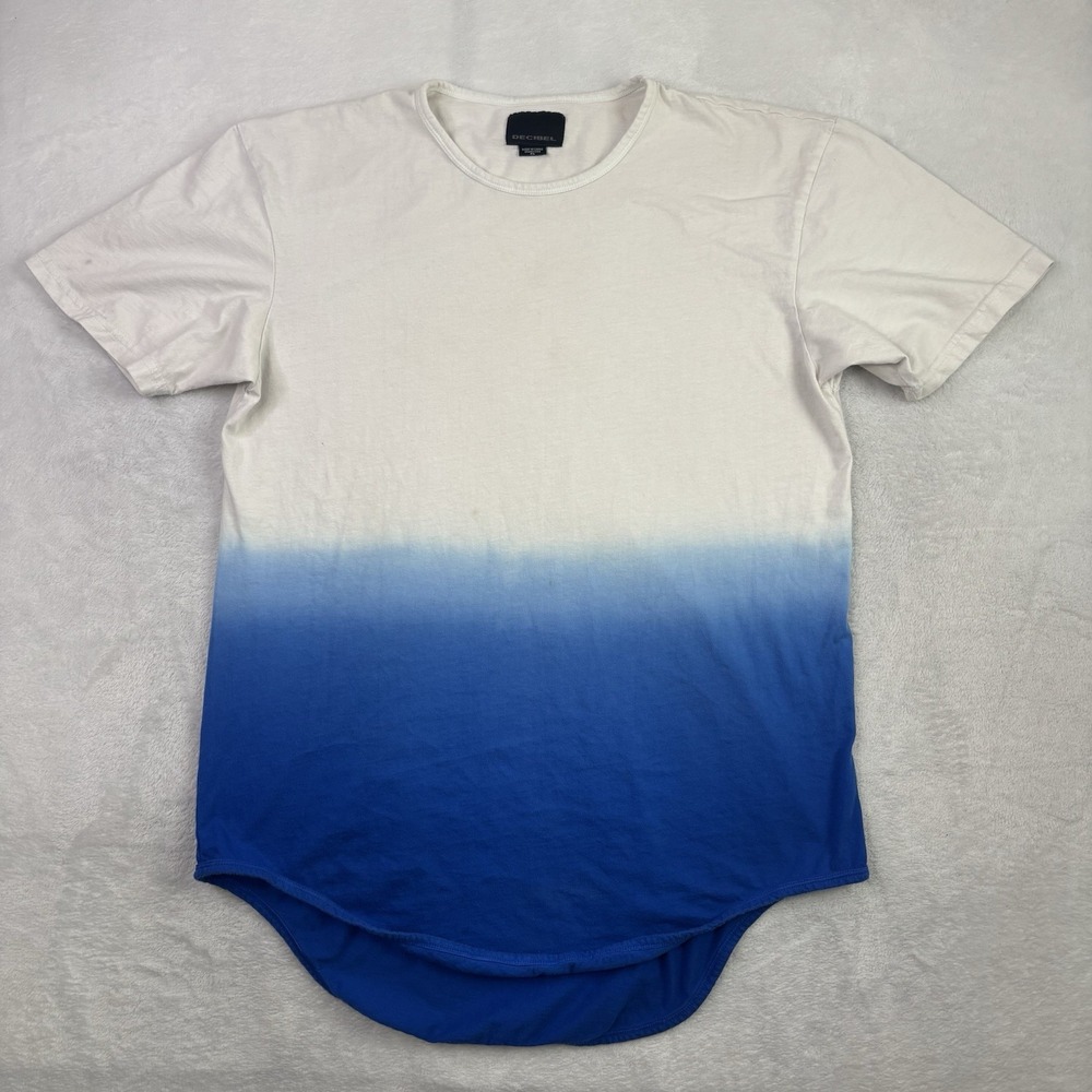 Decibel Ombre Blue Short Sleeve Pullover Drop Cut Shirt Men's XL